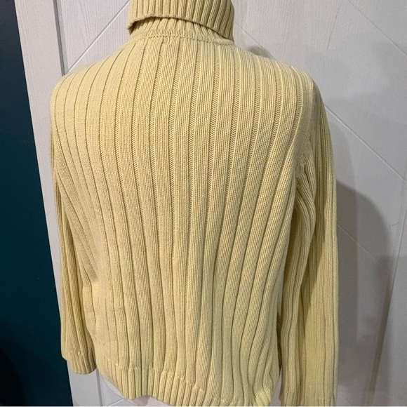 Vintage Tabi CableKnit Turtleneck- Chunky Fisherman Knit Retro Preppy Minimalist - Picture 5 of 8